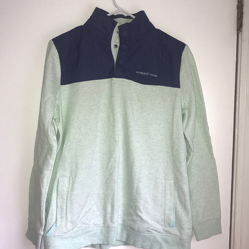 Vineyard Vines Mint green & Navy blue Shep Shirt